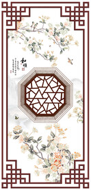 中式吊顶花纹