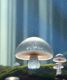 雨中蘑菇
