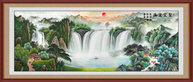 聚宝盆国画山水画