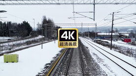 冬季车站铁路沿线美景