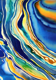 蓝色流体炫彩肌理