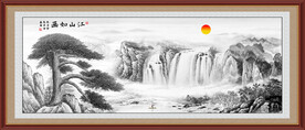 迎客松水墨画