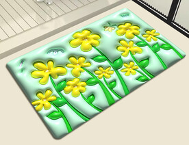 3D膨胀风花朵地垫