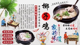 椰子鸡背景墙