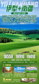 伊犁南疆新疆旅游海报