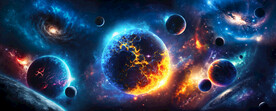 梦幻星球太空星空银河系宇宙背景