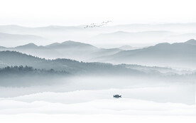 水墨山