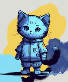 蓝色小猫