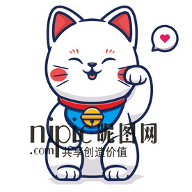 可爱卡通招财猫素材
