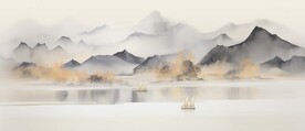 中国风鸿运当头山水装饰画