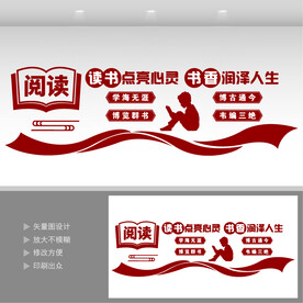 图书阅览室形象墙