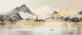 新中式高档大气山水画