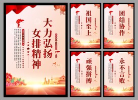女排精神海报