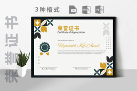 创意证书横版奖状