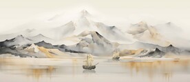 新中式山水画意境装饰画