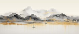 新中式国画山水装饰画