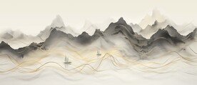 家有靠山山水装饰画