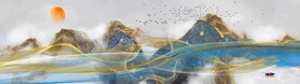 抽象意境山水画