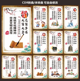 传统道德讲堂标语仁义礼智信展板