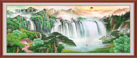 聚宝盆山水画