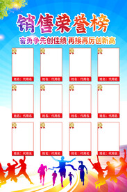 销售荣誉榜海报