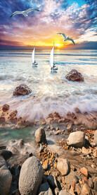 大海沙滩海景客厅卧室玄关