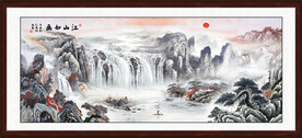 中堂画客厅山水画