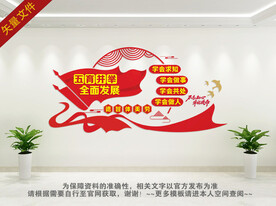 德智美体劳文化墙