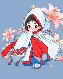 儿童卡通插画可爱小女孩