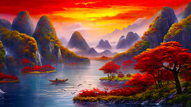 山水风景画