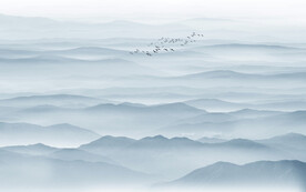 山水水墨群山背景墙