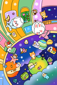 星球太空仓插画