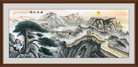 国画迎客松