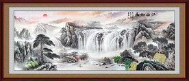 迎客松国画