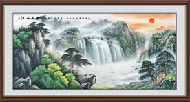 聚宝盆山水画