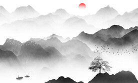 水墨山水画