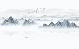 水墨画山水