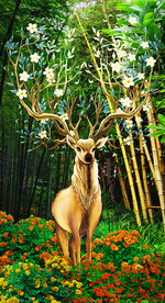 糜鹿玄关背景墙