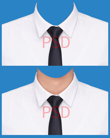 男人白衬衫黑领带psd