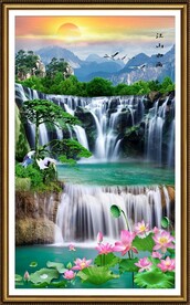 竖幅山水画