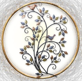 3D抽象金色大树玄关装饰画