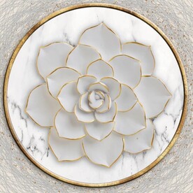 3D抽象荷花花卉玄关装饰画