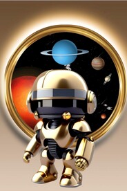 3D宇航员镜中画玄关装饰画