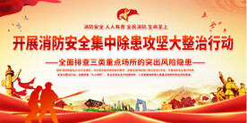 消防安全集中除患整治行动展板