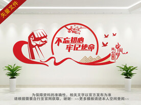 不忘初心文化墙