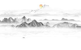 山水水墨画