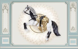 大理石马到成功装饰壁画