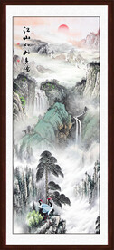 迎客松国画