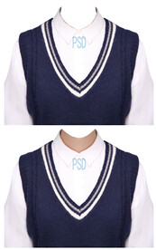 女毛衣马甲证件照衣服素材