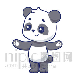 可爱卡通小动物大熊猫